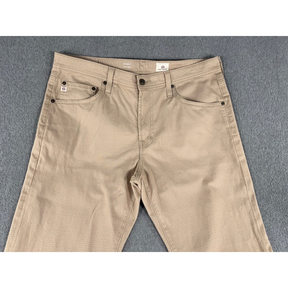 AG Adriano Goldschmied Everett Slim Straight Khaki Pants Mens 35x32 Fits 35x30